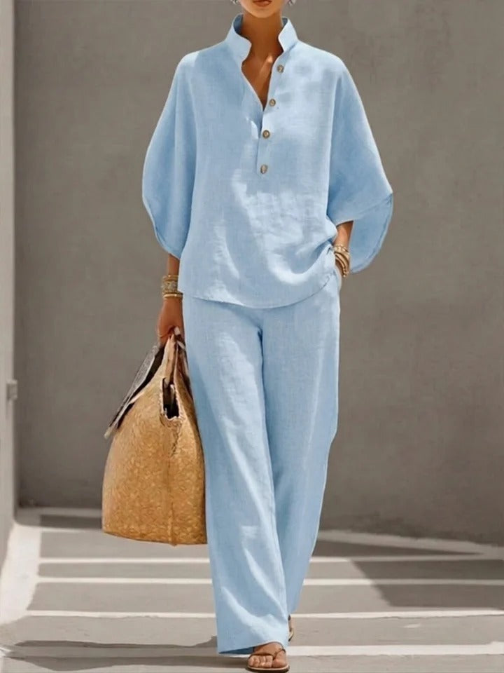 Two-Piece Set Women's | Relaxed Fit with Stand-Up Collar | E&R - 2 - Elvaroza.com
