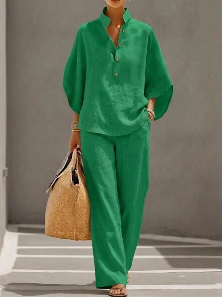 Two-Piece Set Women's | Relaxed Fit with Stand-Up Collar | E&R - 3 - Elvaroza.com