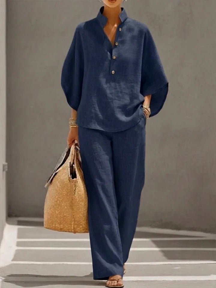 Two-Piece Set Women's | Relaxed Fit with Stand-Up Collar | E&R - 4 - Elvaroza.com