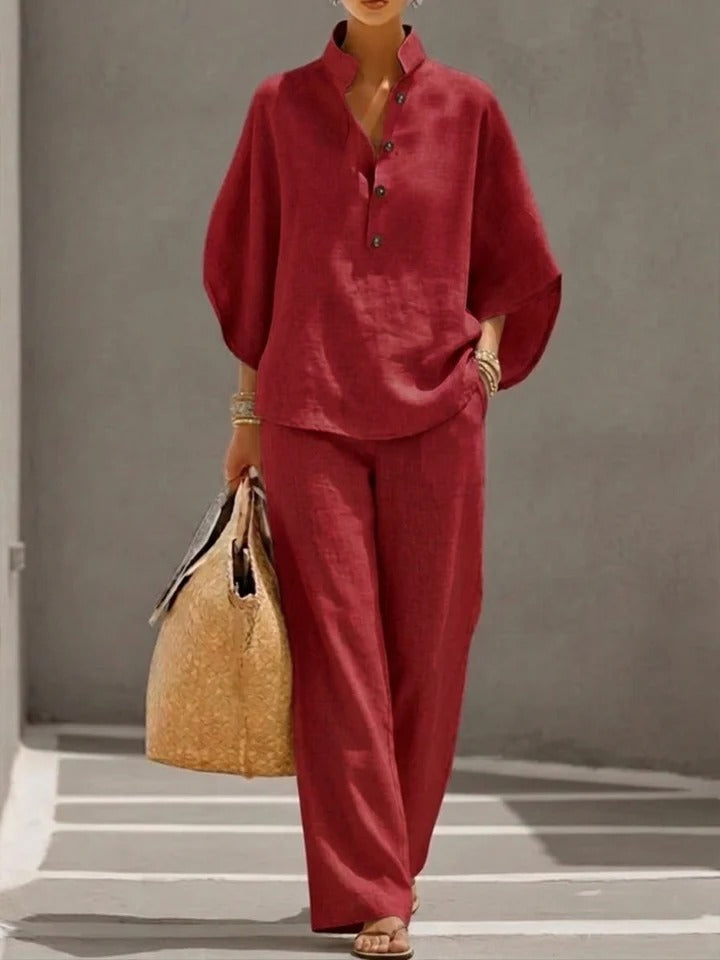 Two-Piece Set Women's | Relaxed Fit with Stand-Up Collar | E&R - 6 - Elvaroza.com