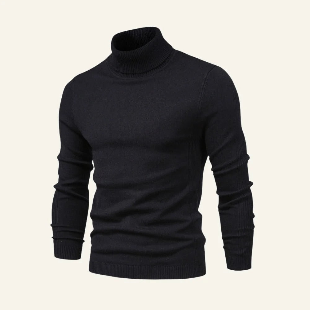 Men's Turtleneck Sweater with Ribbed Cuffs | E&R - 1 - Elvaroza.com