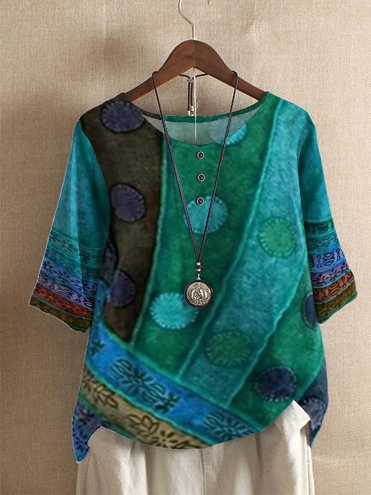 Renate – Artistic top Bohemian Blouse - Image 1