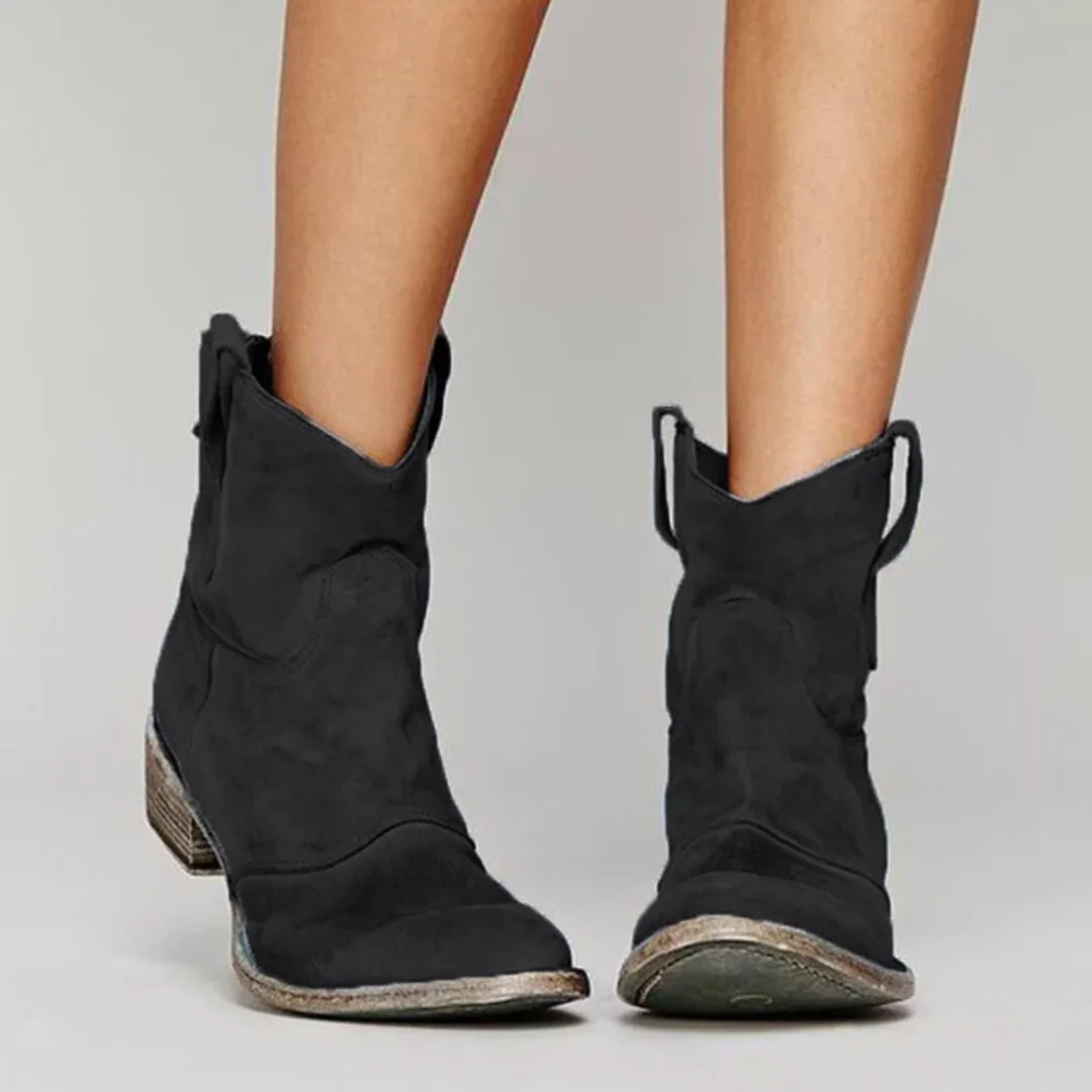 Women's Western Boots with Block Heels and Distressed Look | E&R - 3 - Elvaroza.com