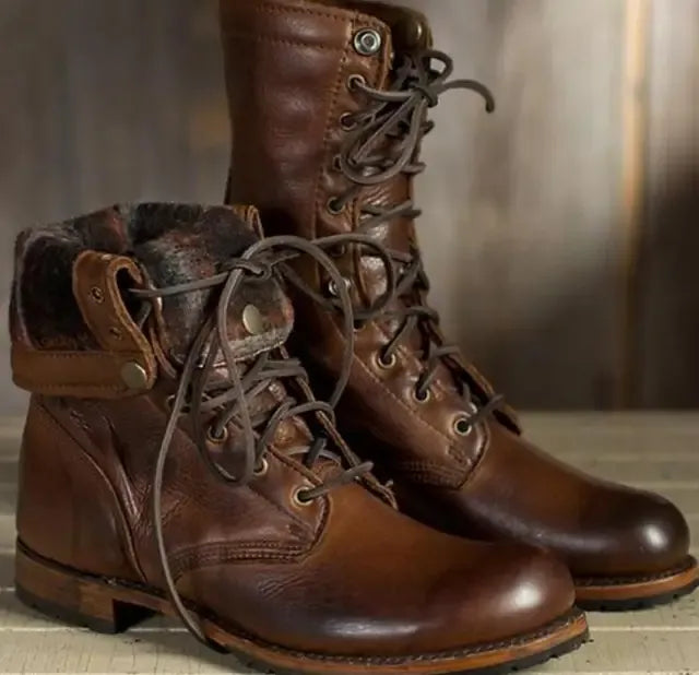 Men's Lace-Up Boots with Cozy Lining and Sturdy Sole | E&R - 1 - Elvaroza.com