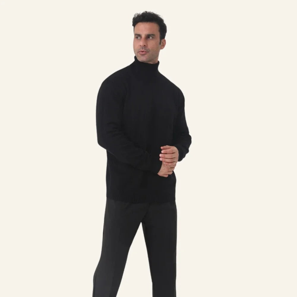 Men's Turtleneck Sweater with Ribbed Cuffs | E&R - 6 - Elvaroza.com
