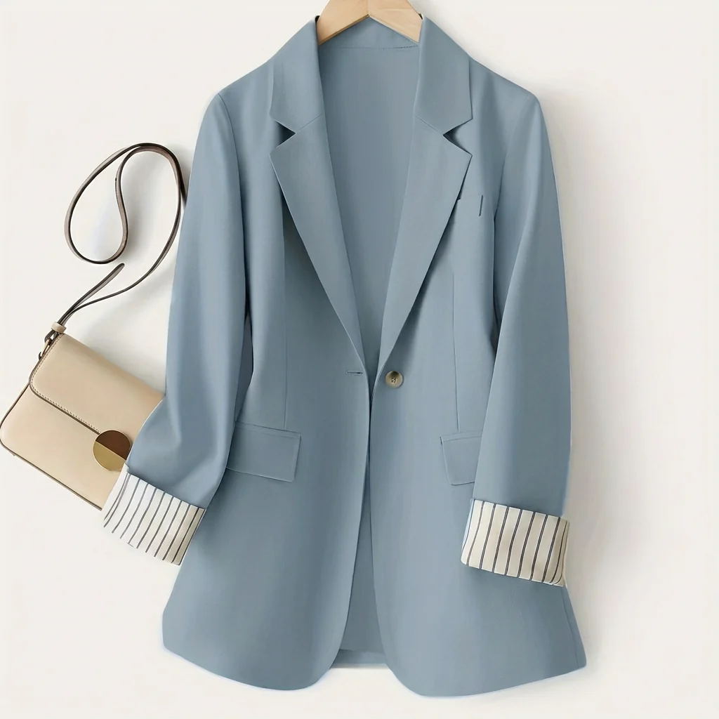 Blazer Women's Structured Fit with Contrasting Cuffs | E&R - 5 - Elvaroza.com