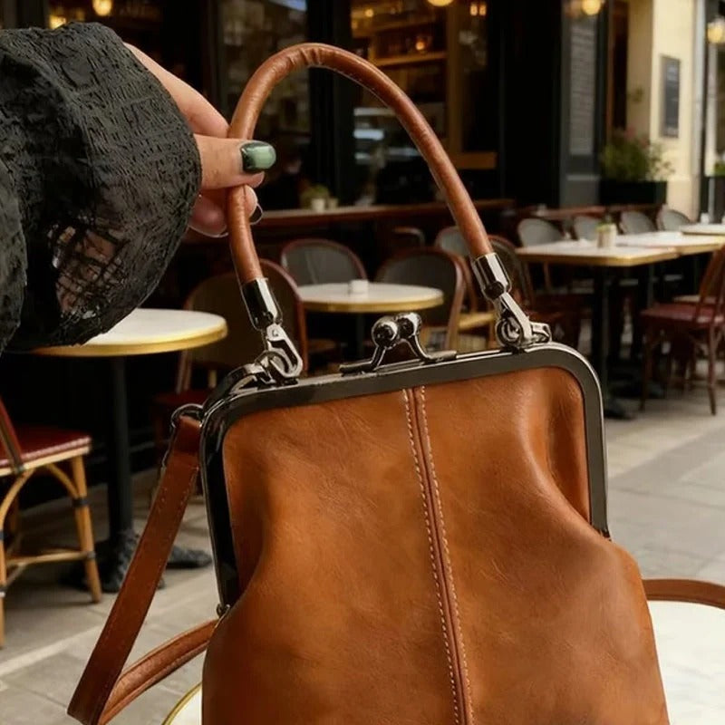 Women's Handbag with Elegant Frame and Textured Design | E&R - 2 - Elvaroza.com