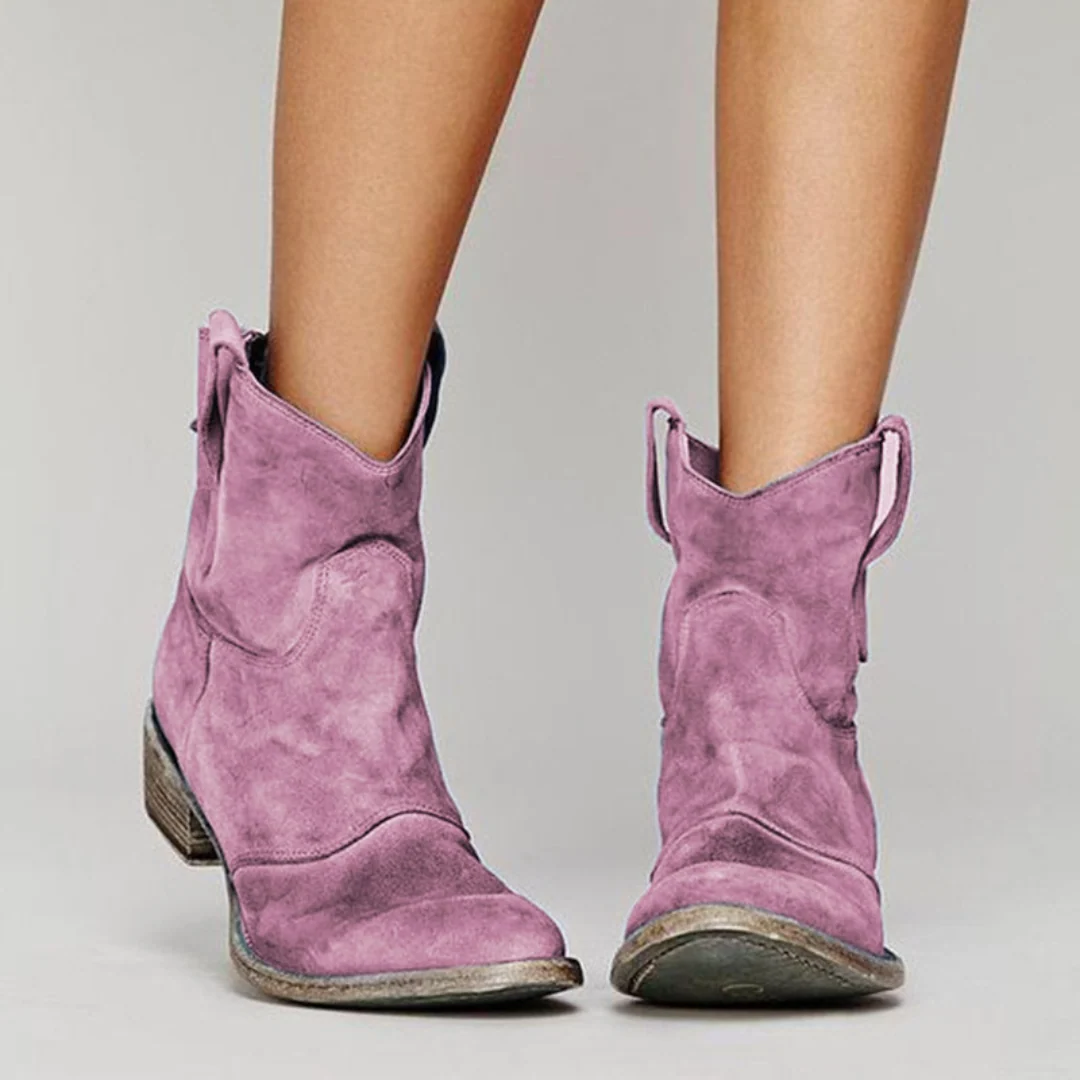 Women's Western Boots with Block Heels and Distressed Look | E&R - 6 - Elvaroza.com
