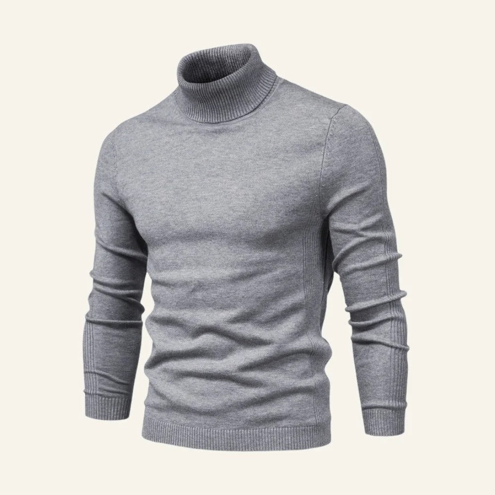 Men's Turtleneck Sweater with Ribbed Cuffs | E&R - 2 - Elvaroza.com