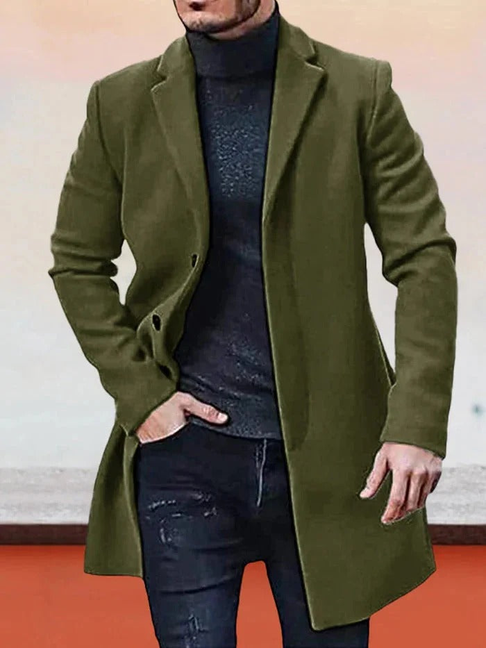 Men's Coat with Structured Fit and Elegant Lapels | E&R - 2 - Elvaroza.com