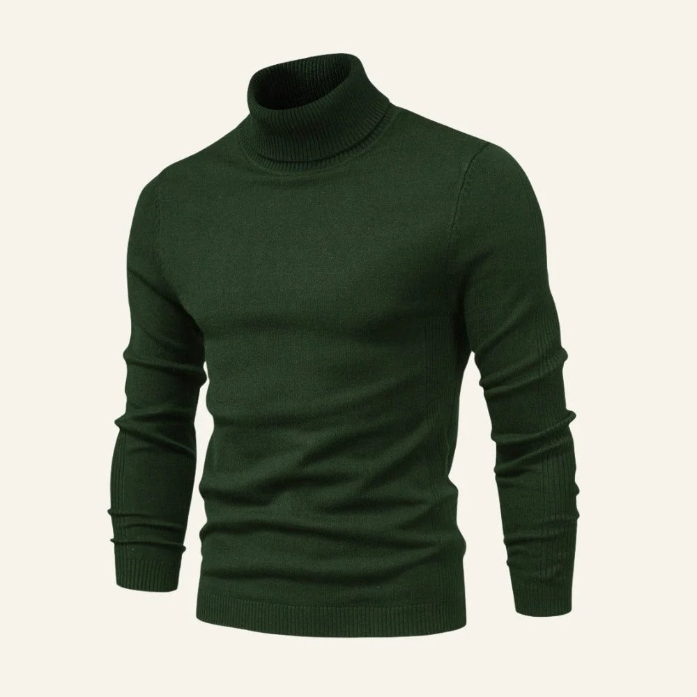 Men's Turtleneck Sweater with Ribbed Cuffs | E&R - 3 - Elvaroza.com