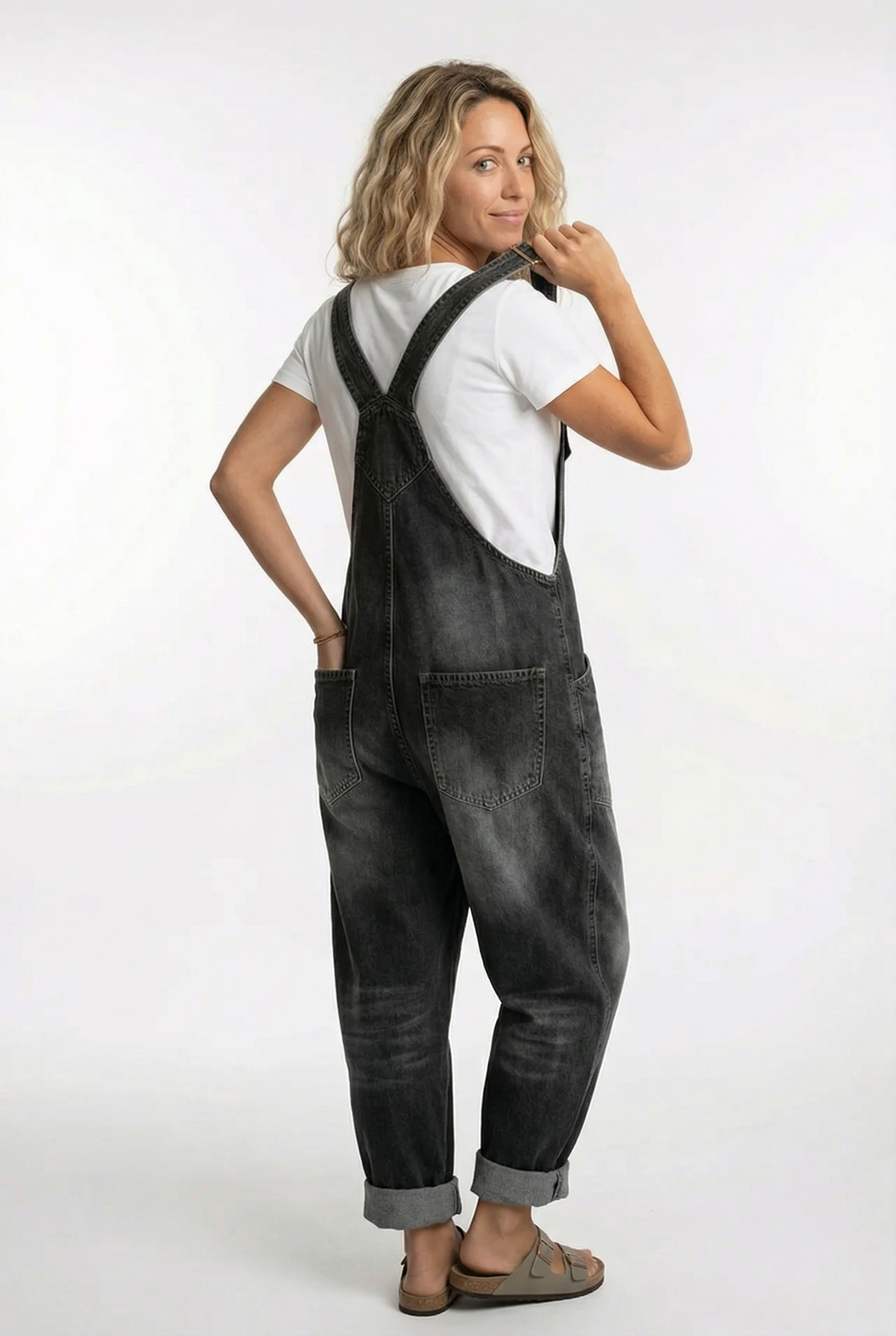 Lotte – Stylish Buckle Denim Overall - Image 4