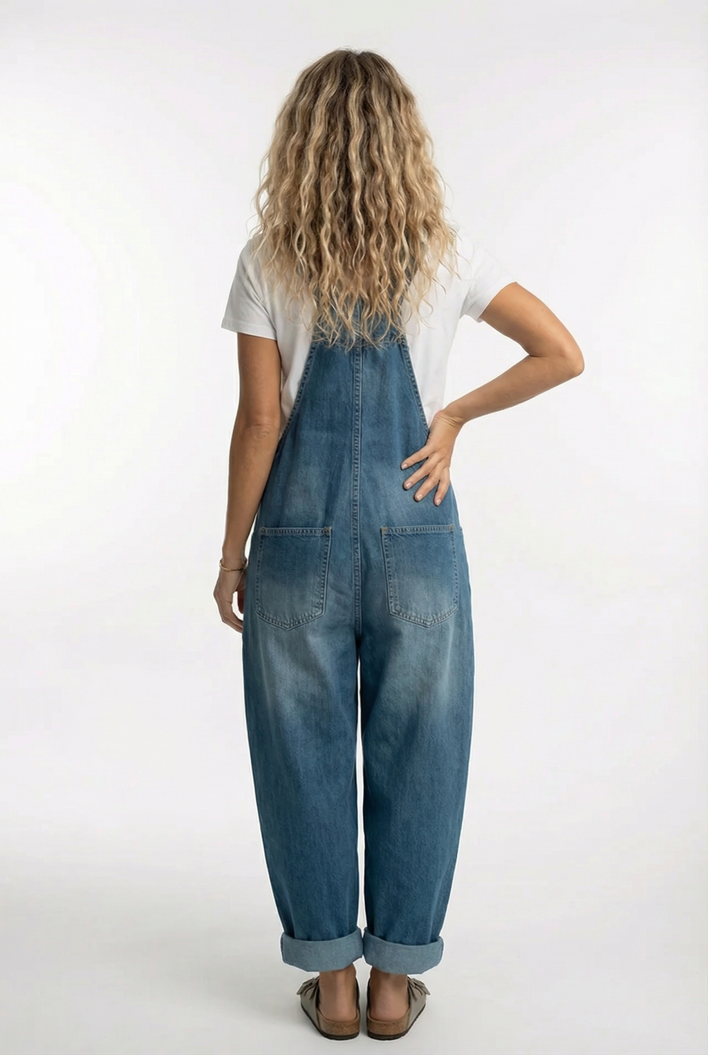 Lotte – Stylish Buckle Denim Overall - Image 2