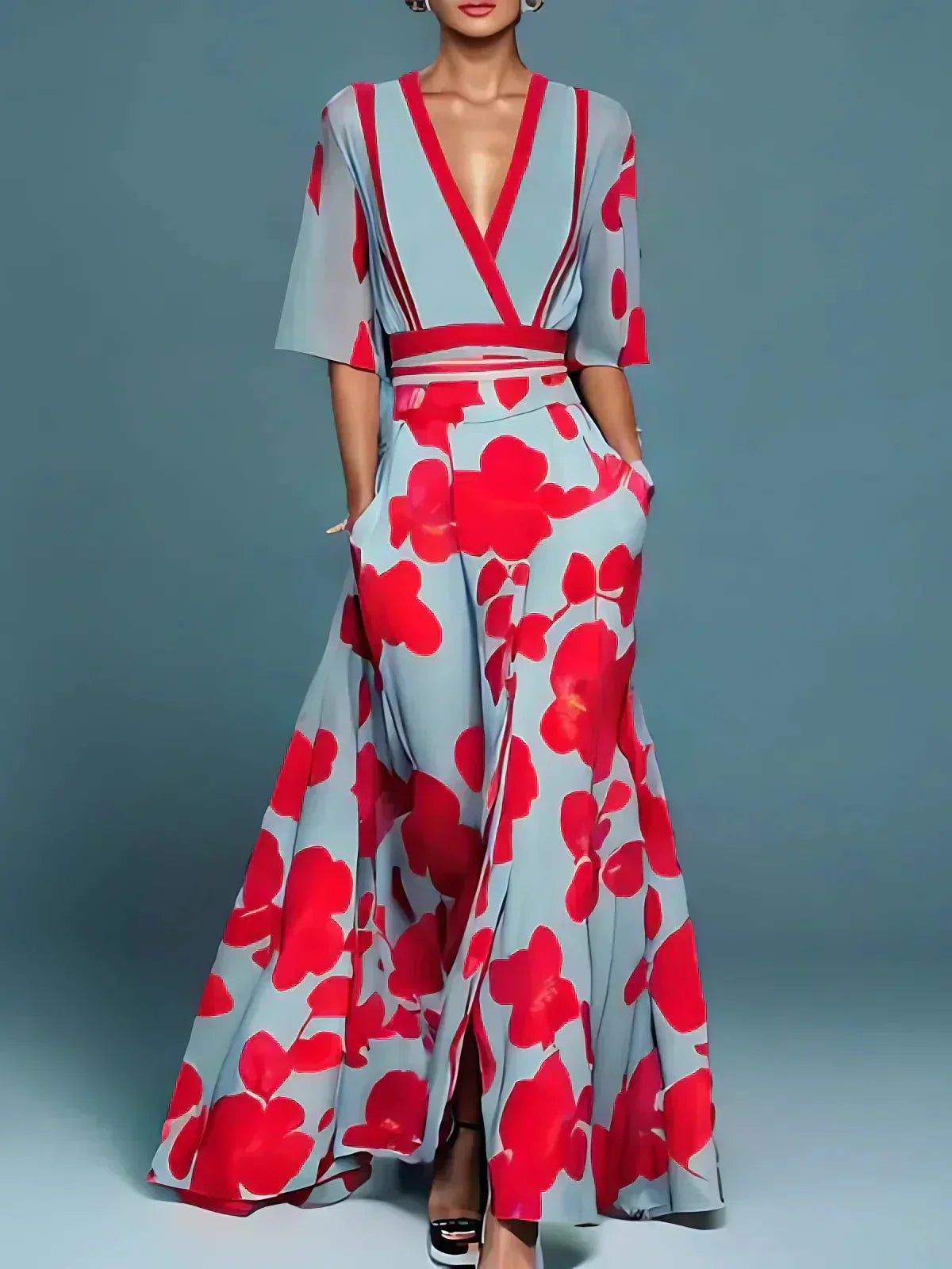 Ella – Women Floral Print Maxi Dress - Image 1