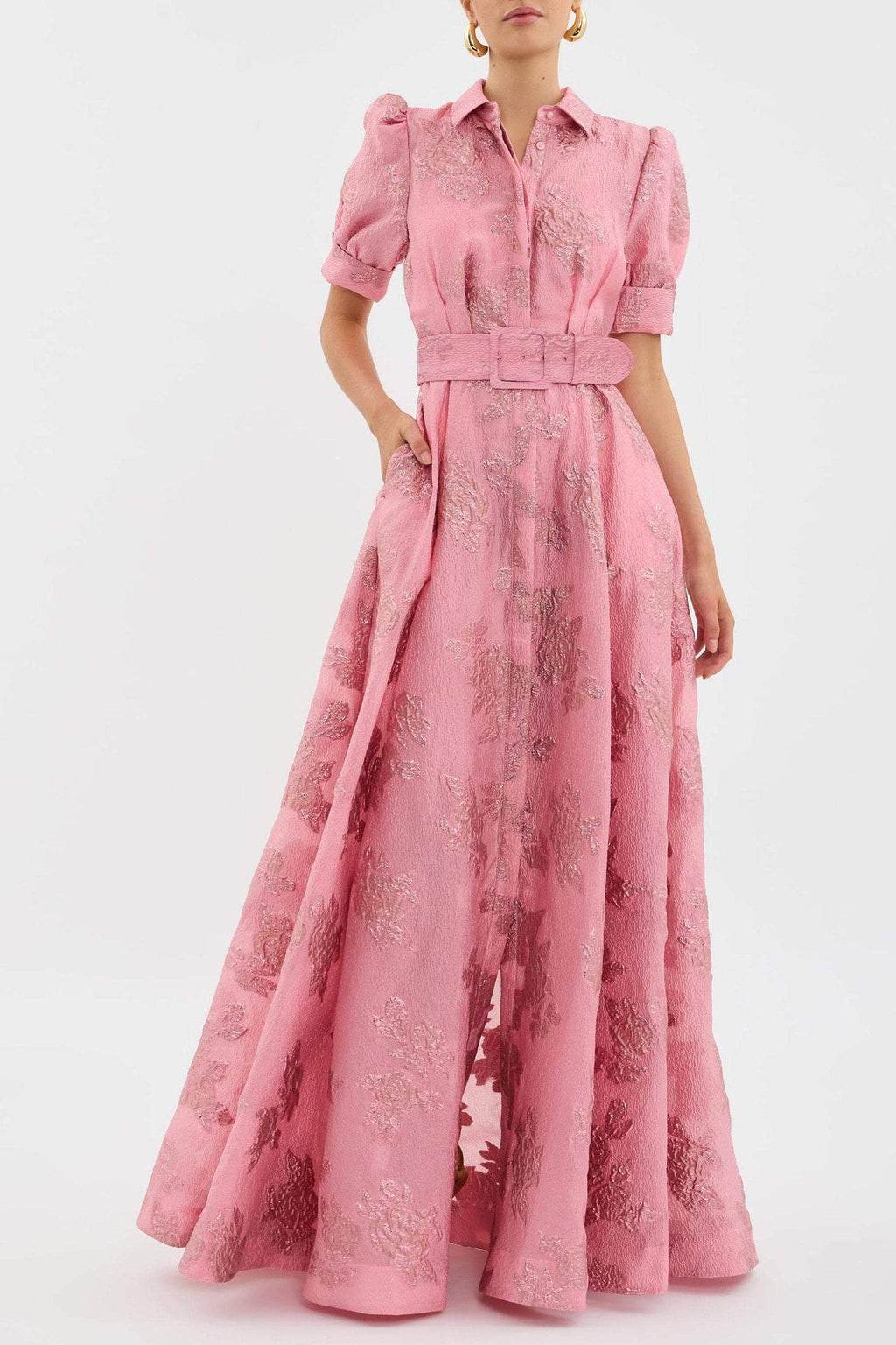 Hannah – Women Lapel High Waist Dress - Image 1