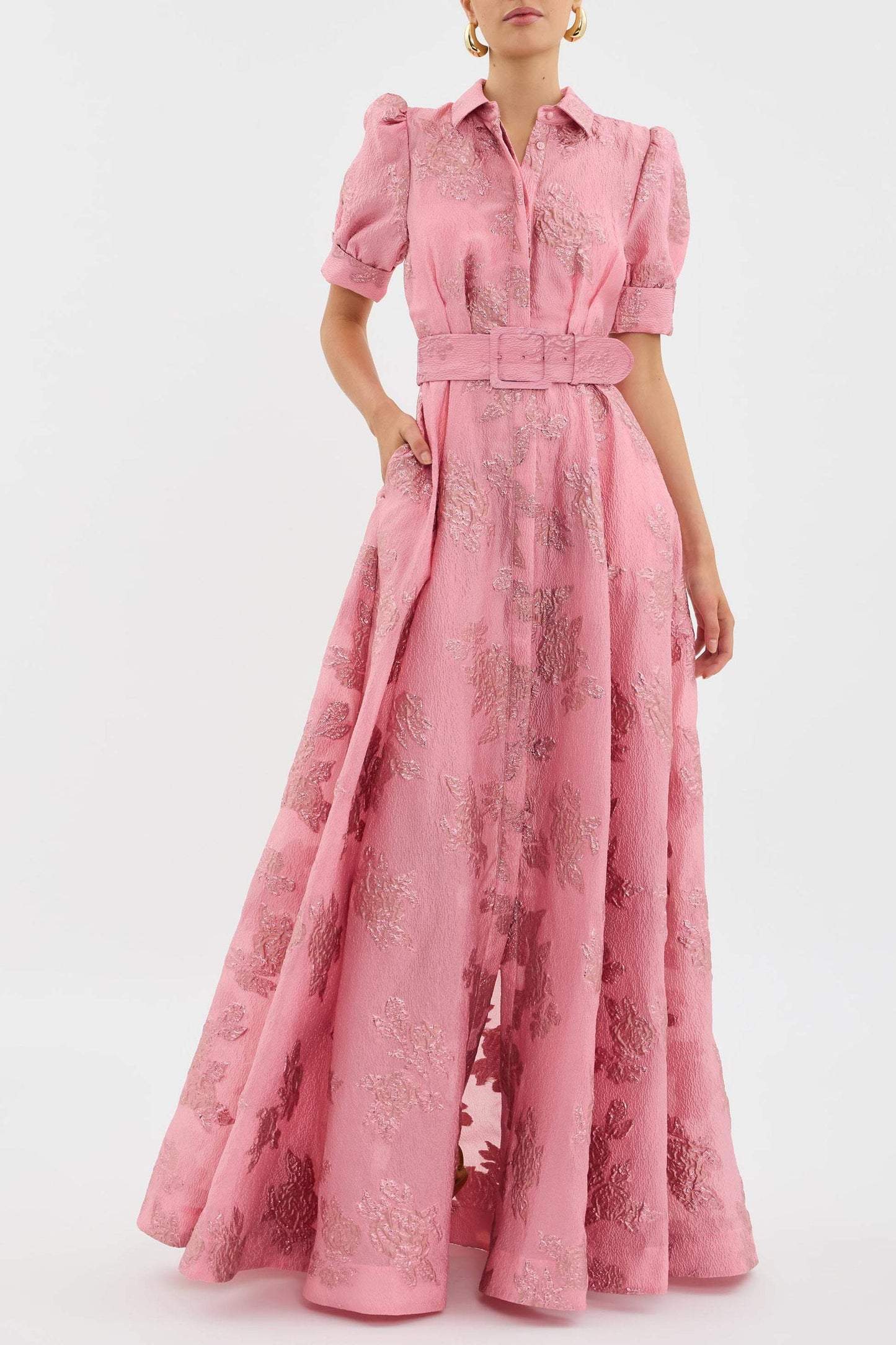 Hannah – Women Lapel High Waist Dress - Image 1