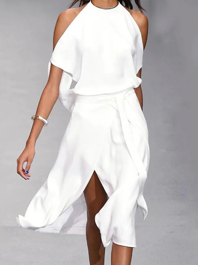 Grace – Women Elegant Halter Neck Dress - Image 3