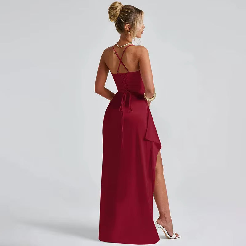 Anja –  Shoulder-Strap Long Split Dress - Image 18