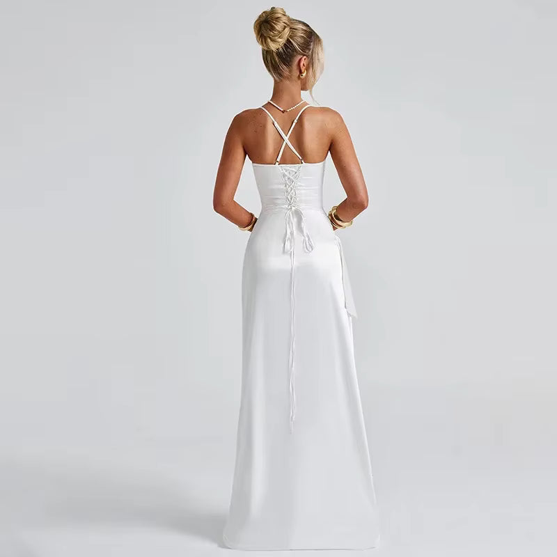 Anja –  Shoulder-Strap Long Split Dress - Image 6