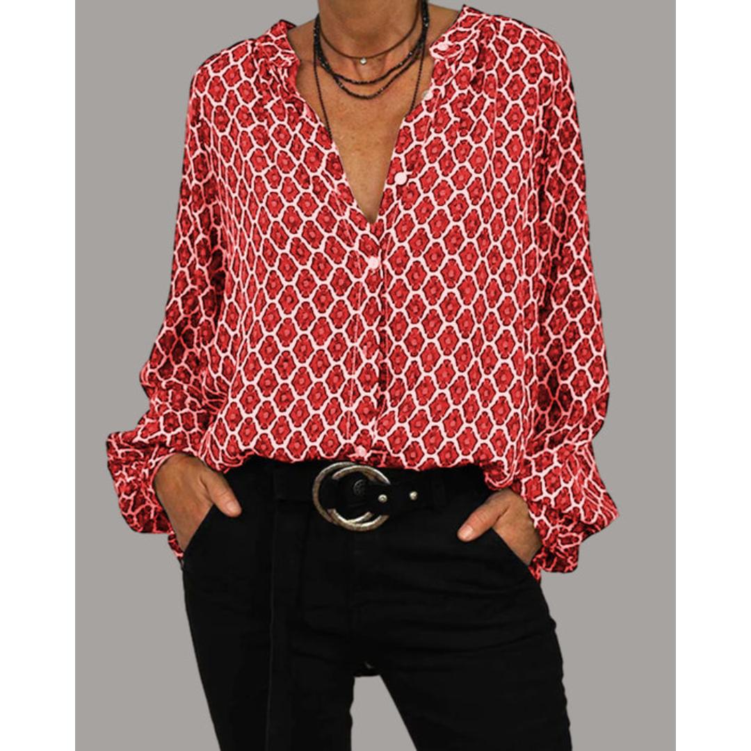 Emma – Women Patterned Blouse - Image 1