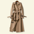 Long trench coat for women with a belt at the waist - J&B; - 1 - Elvaroza.com