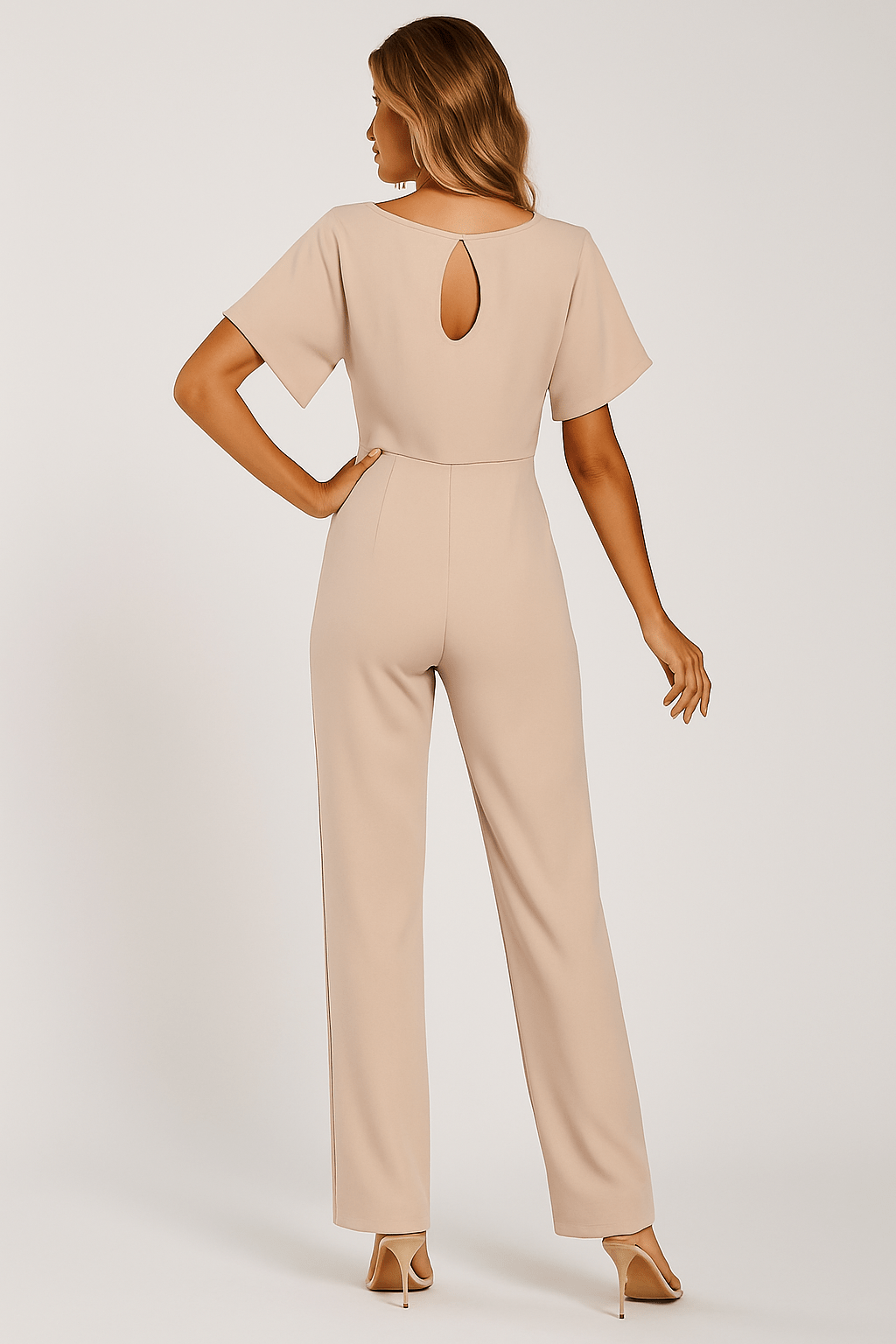 Melanie – Elegant Tie-Belt jumpsuit - Image 3