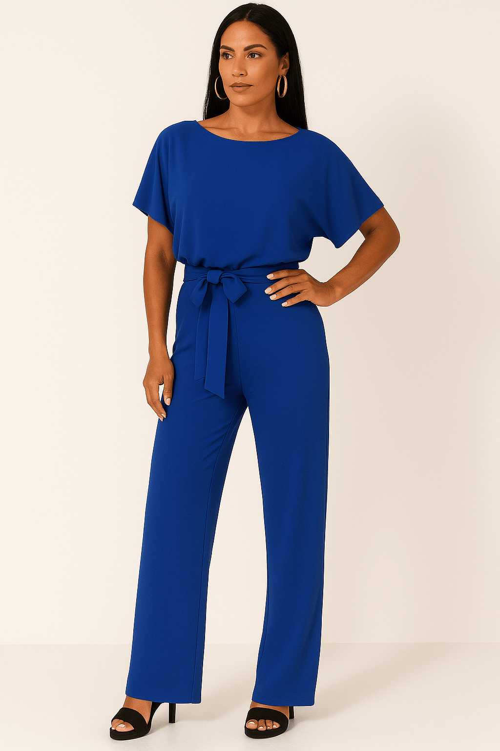 Melanie – Elegant Tie-Belt jumpsuit - Image 7