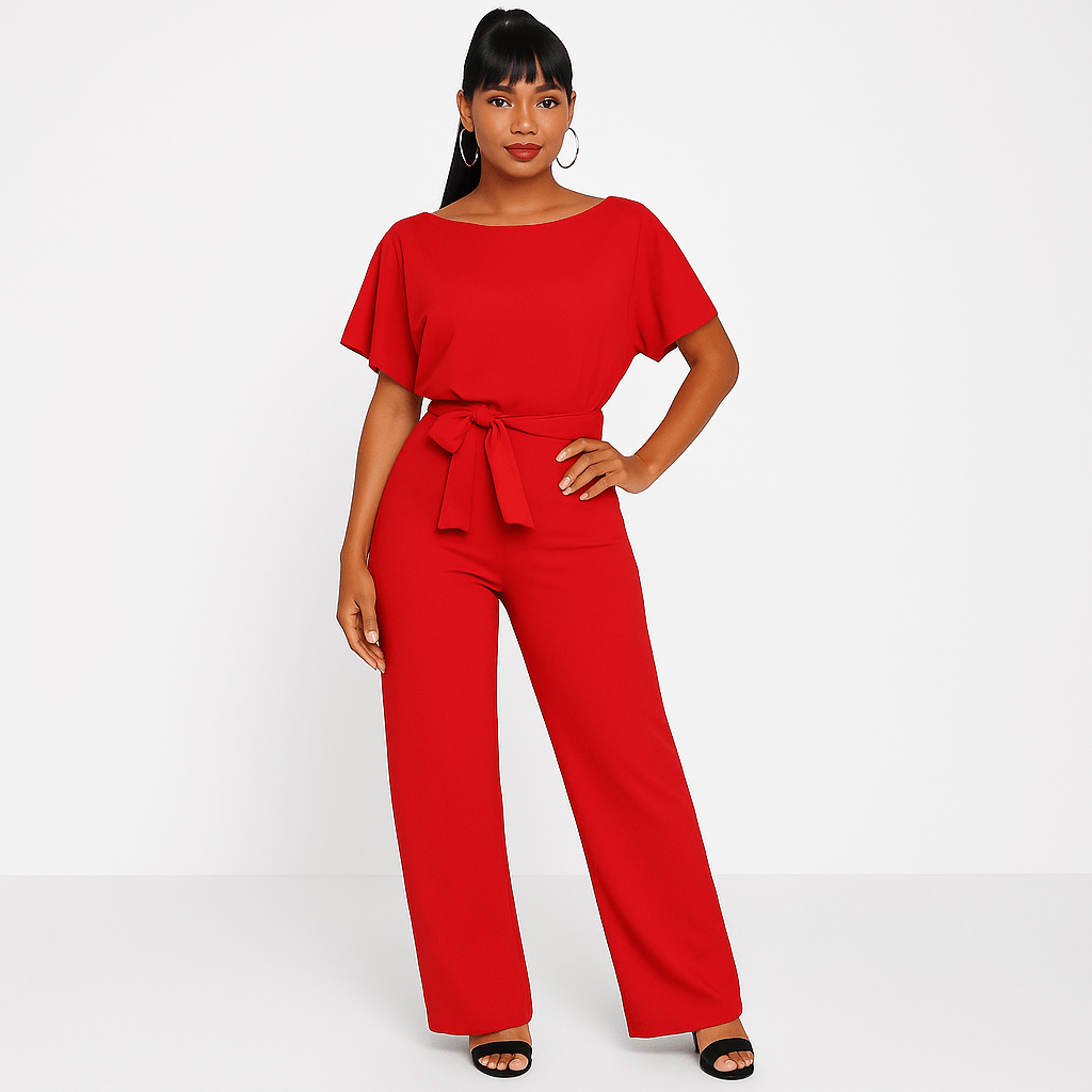 Melanie – Elegant Tie-Belt jumpsuit - Image 14