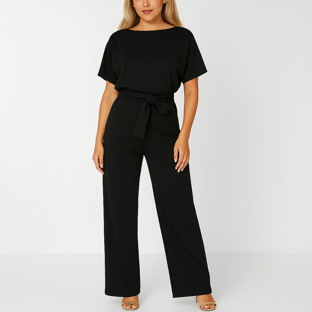 Melanie – Elegant Tie-Belt jumpsuit - Image 4