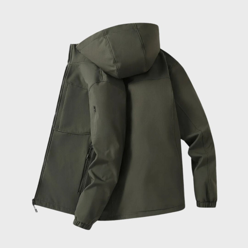 Men's Waterproof Softshell Jacket with Hood and Practical Pockets - J&B; - 6 - Elvaroza.com