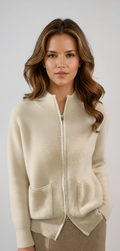Zip-Up Jacket Women's Soft Texture with Pockets - Image 1
