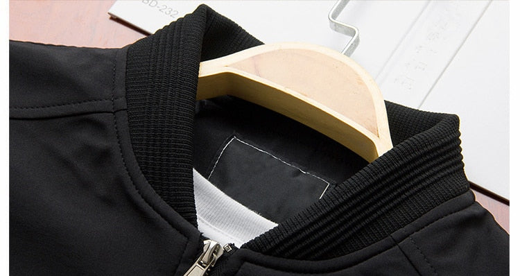 Men's Slim-Fit Bomber Jacket with Zipper - J&B; - 9 - Elvaroza.com
