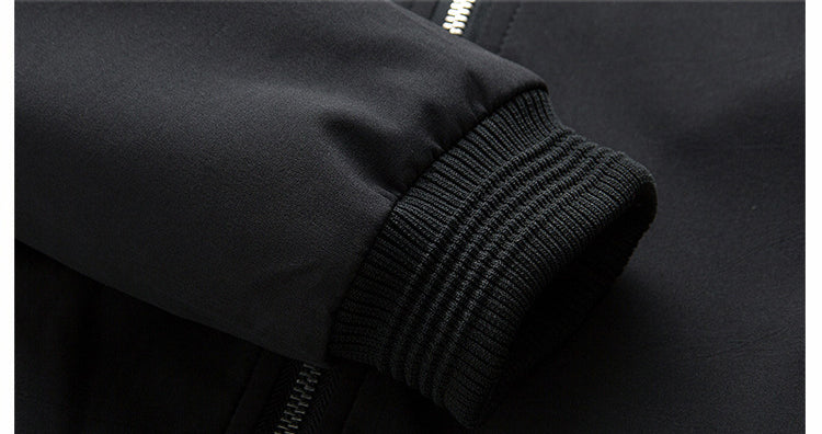 Men's Slim-Fit Bomber Jacket with Zipper - J&B; - 10 - Elvaroza.com