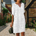 Mia – Women Floral Embroidered Dress - Image 1