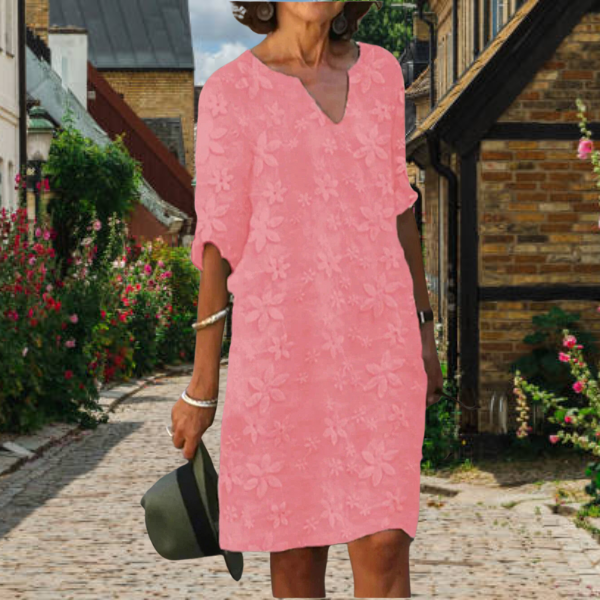 Mia – Women Floral Embroidered Dress - Image 3