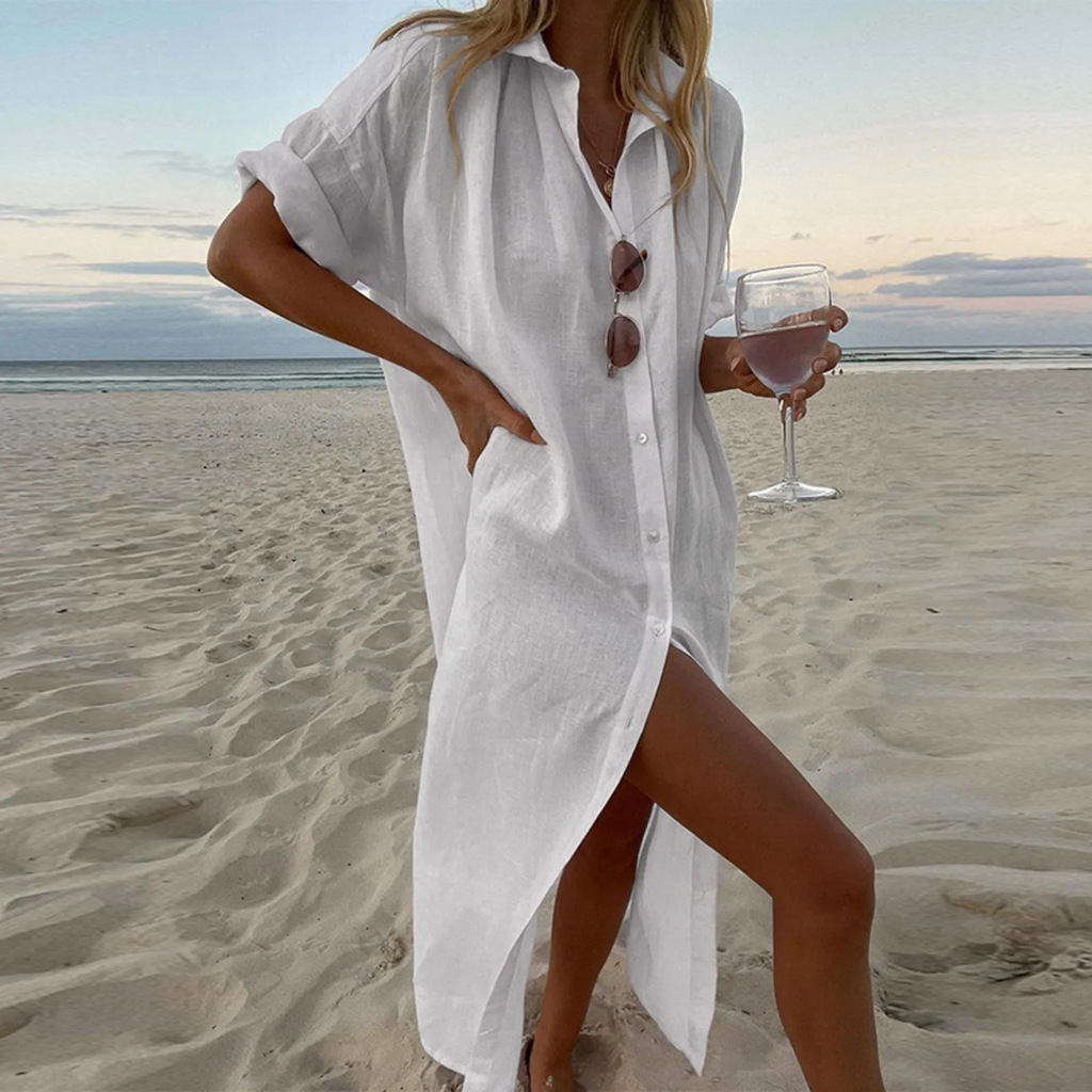Kerstin – Casual High slits Beach Dress - Image 2