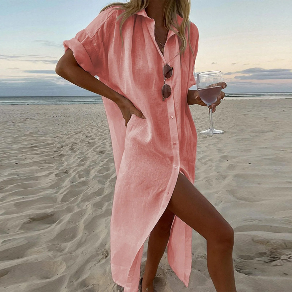 Kerstin – Casual High slits Beach Dress - Image 4