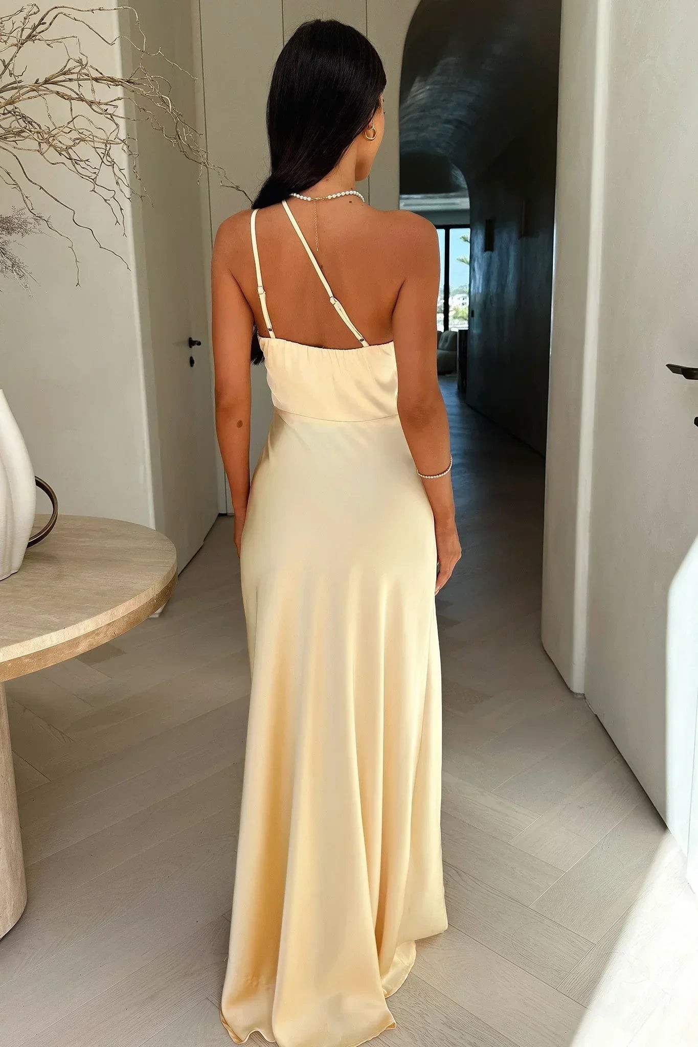 Marlene – Elegant Asymmetric Wedding Guest Dress - Image 4