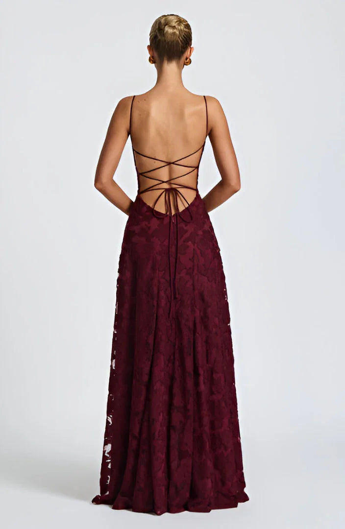 Claudia – Elegant Wedding Guest with Thin Straps Dress - Image 6