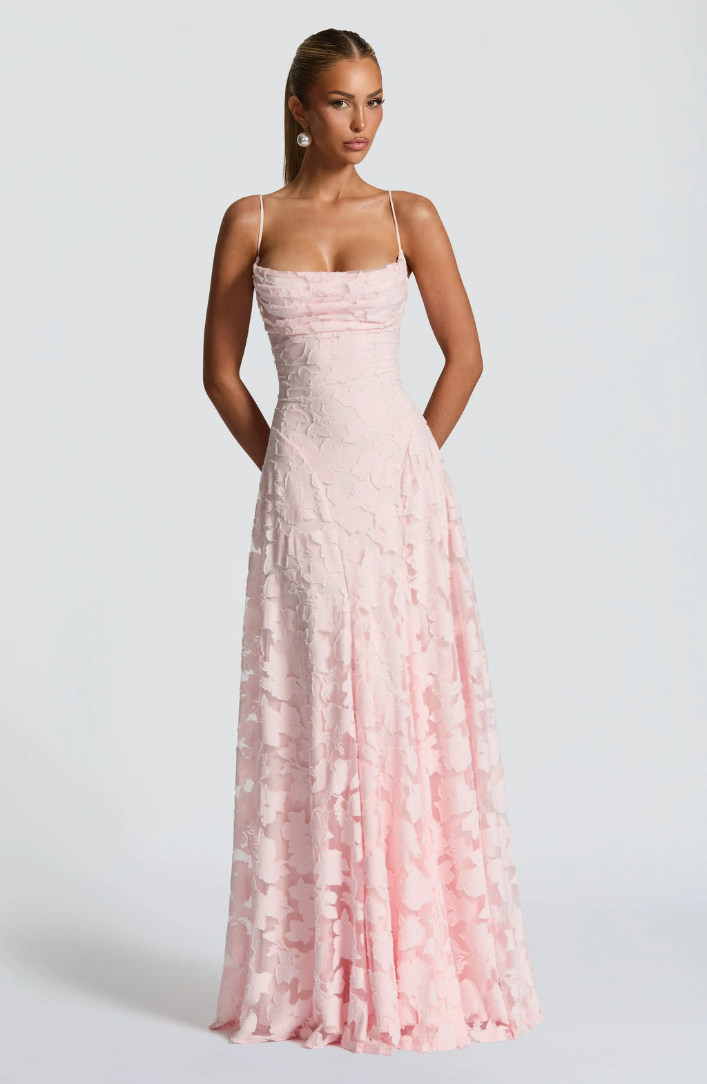 Claudia – Elegant Wedding Guest with Thin Straps Dress - Image 1