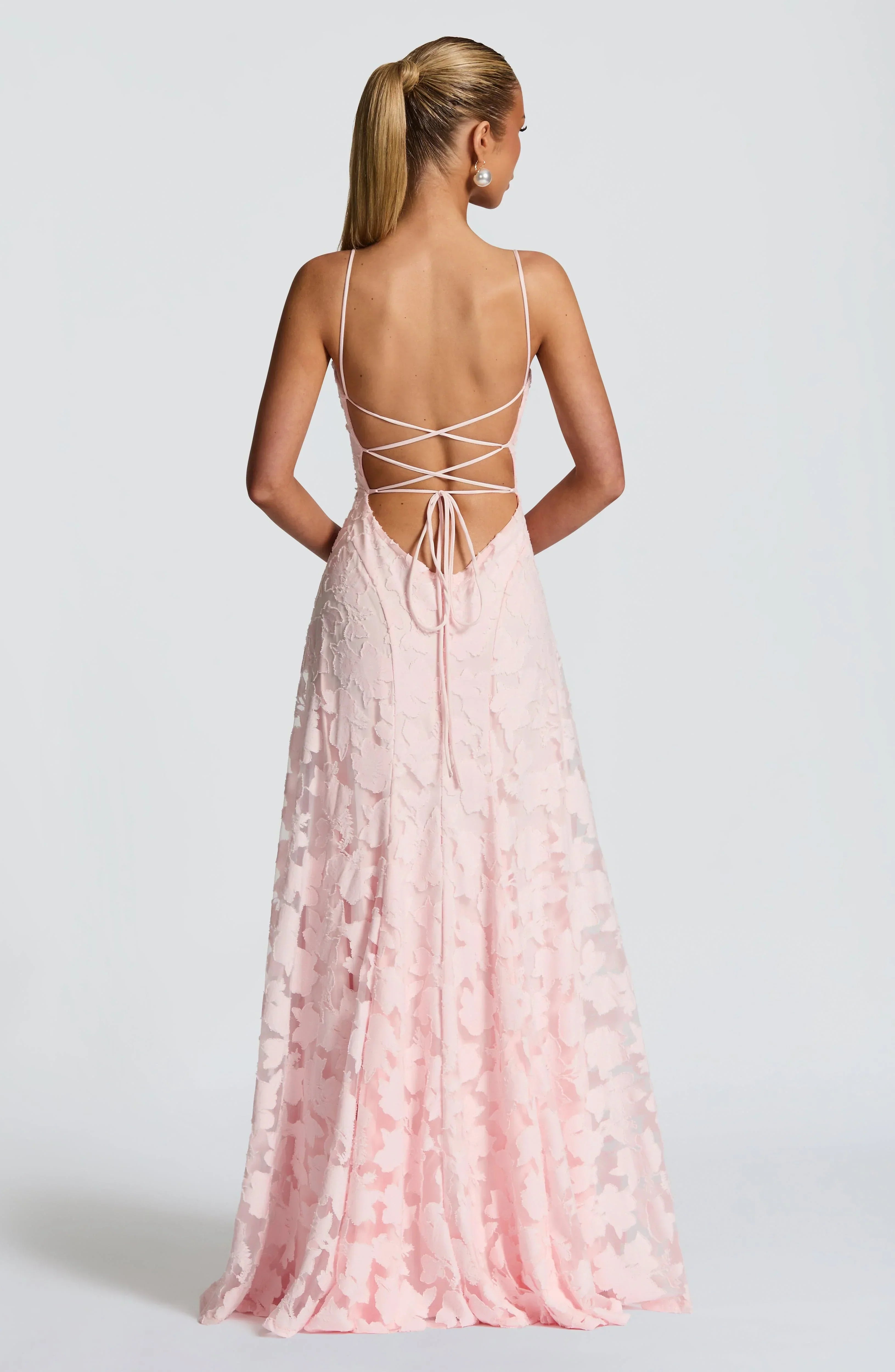 Claudia – Elegant Wedding Guest with Thin Straps Dress - Image 3