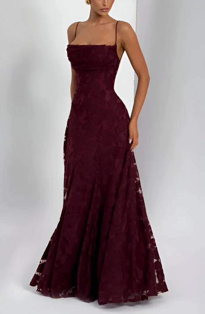 Claudia – Elegant Wedding Guest with Thin Straps Dress - Image 5