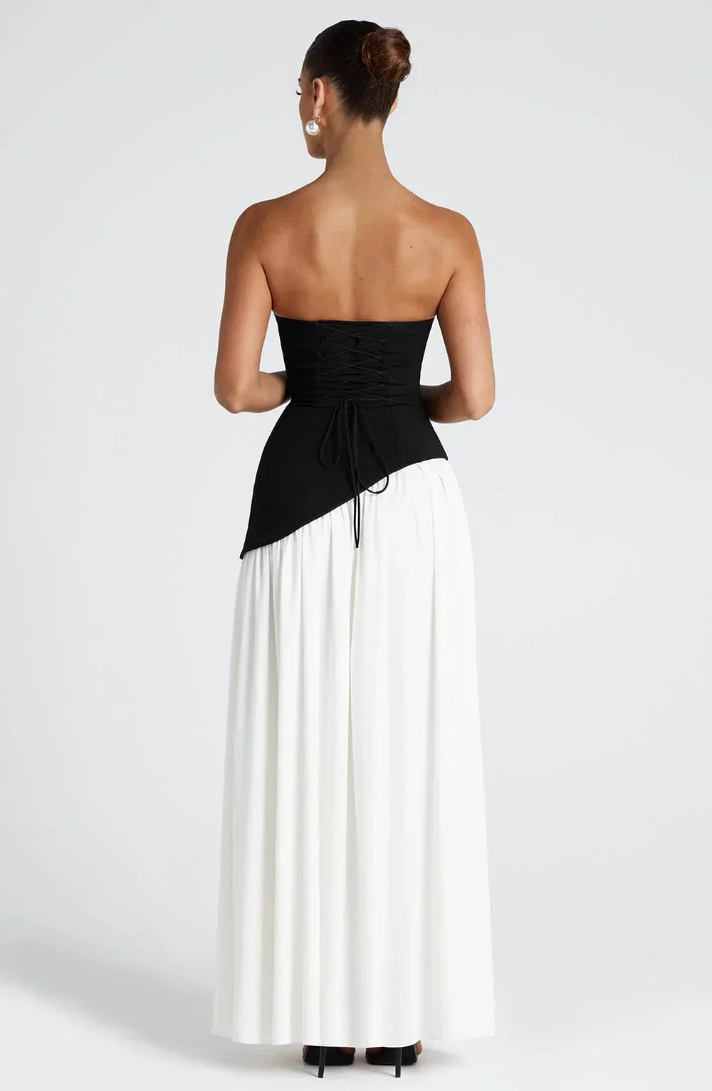 Christina – Long Strapless Corset Gown - Image 15