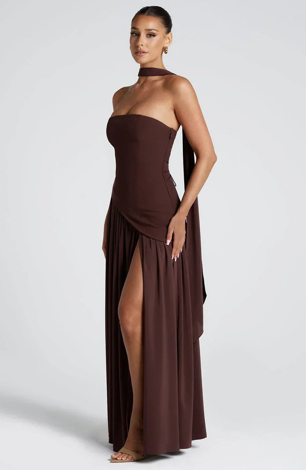 Christina – Long Strapless Corset Gown - Image 6
