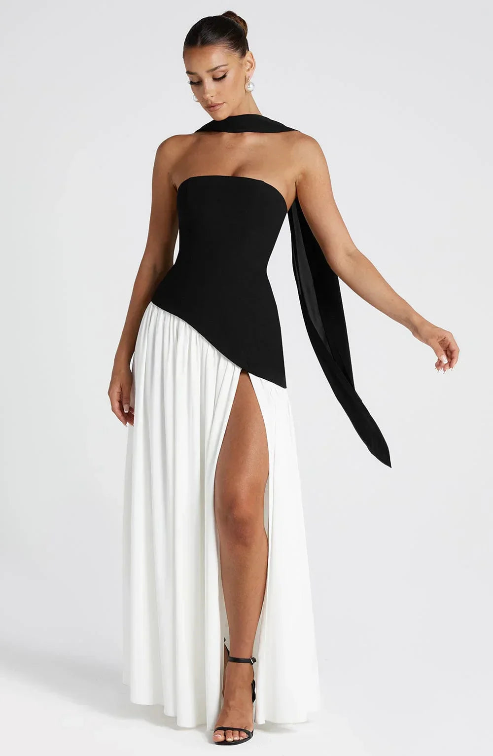 Christina – Long Strapless Corset Gown - Image 16