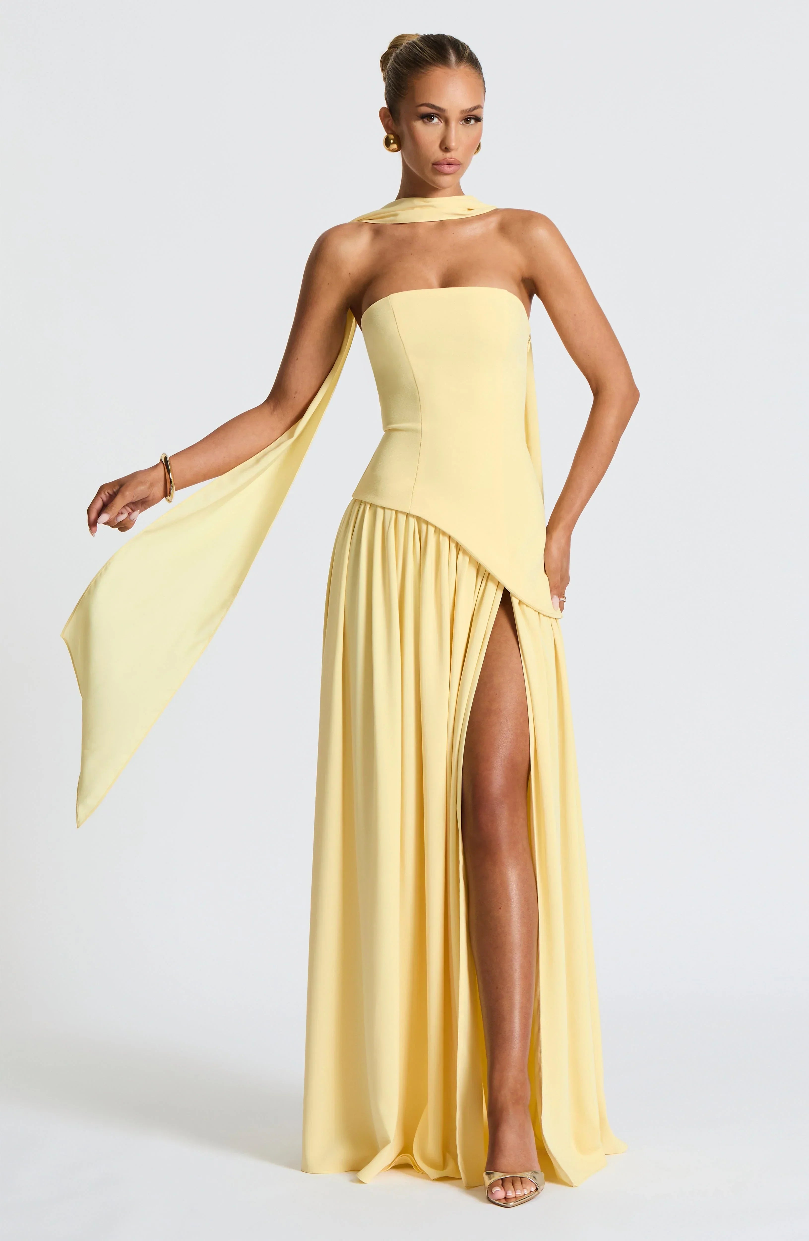 Christina – Long Strapless Corset Gown - Image 10