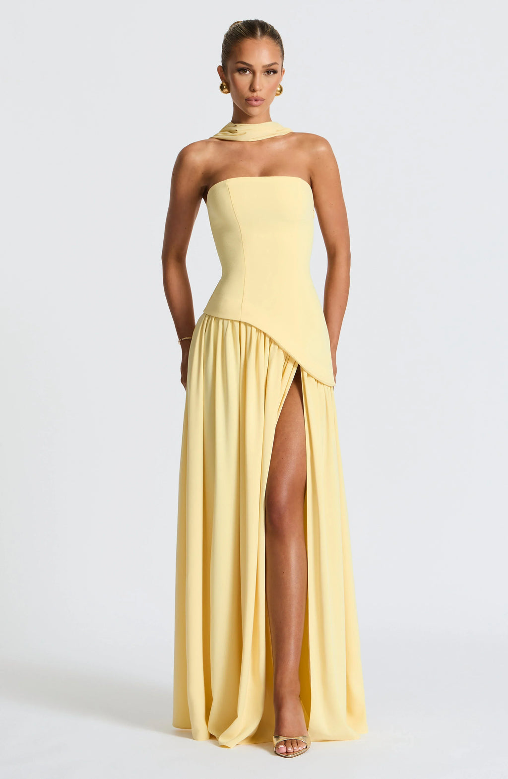 Christina – Long Strapless Corset Gown - Image 9