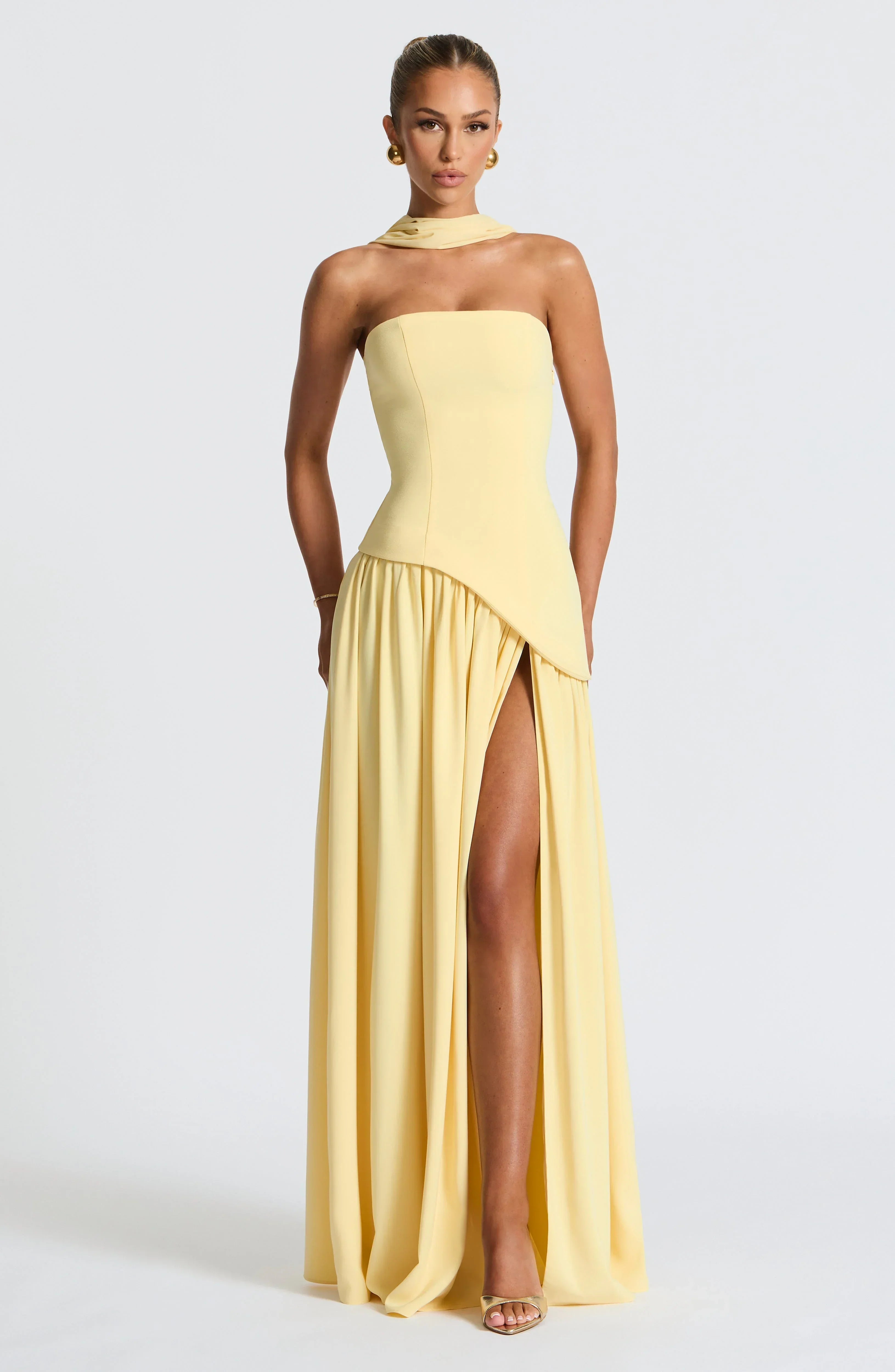 Christina – Long Strapless Corset Gown - Image 9