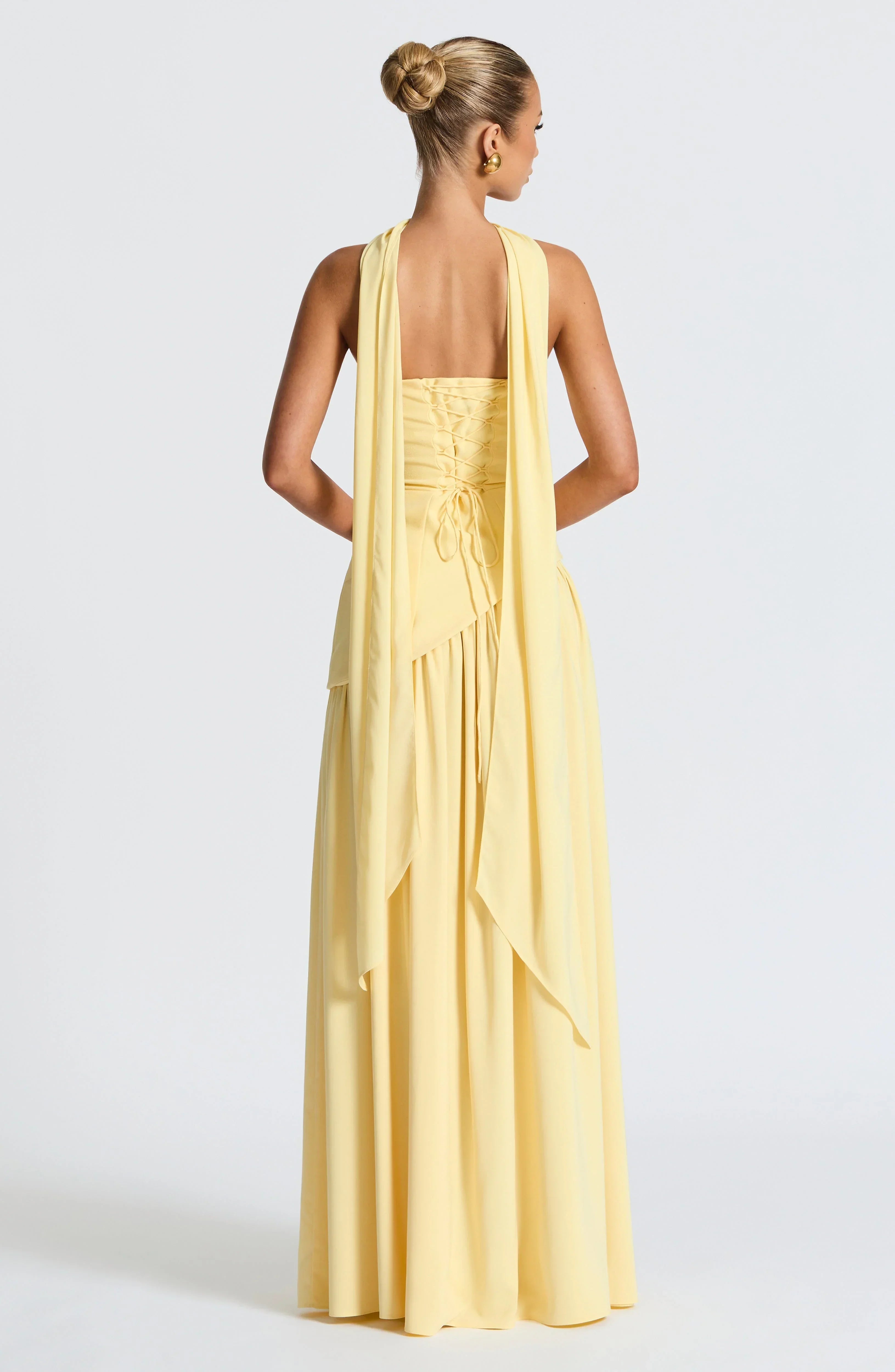 Christina – Long Strapless Corset Gown - Image 11
