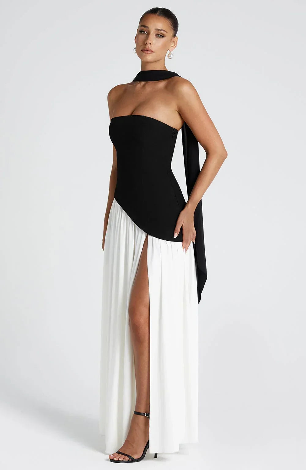 Christina – Long Strapless Corset Gown - Image 14